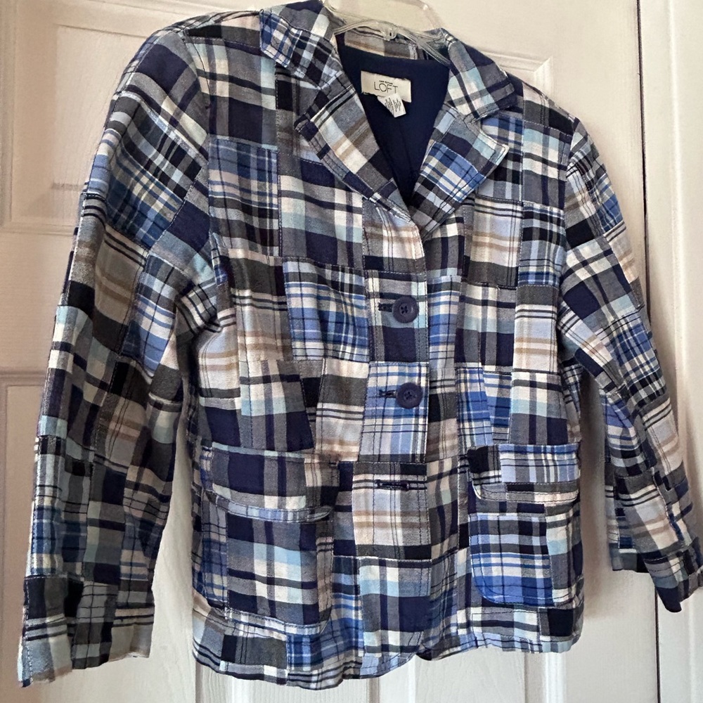 Spring seersucker blazer